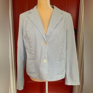 Tommy Hilfiger seersucker/cotton blue/white summer jacket